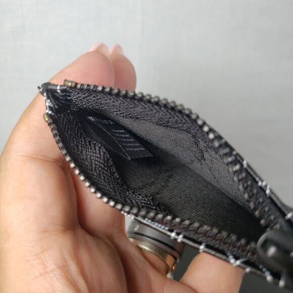 Badgley Mischka Black White Logo Monogram Mini Credit Card Holder Coin Wallet - Picture 11 of 14